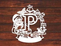 Christmas Santa Elements SVG Letter P Product Image 3