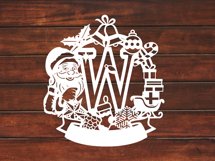 Christmas Santa Elements SVG Letter W Product Image 3