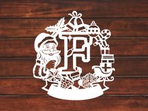 Christmas Santa Elements SVG Letter F Product Image 3