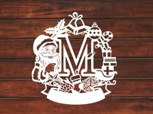 Christmas Santa Elements SVG Letter M Product Image 3