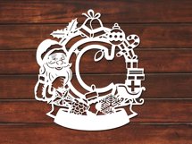 Christmas Santa Elements SVG Letter C Product Image 3