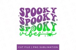 Spooky Vibes Retro Gradient PNG Sublimation Halloween Product Image 1