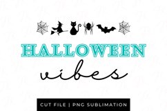 Halloween Vibes Teal PNG Sublimation Design Product Image 4