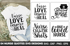 Nurse Quotes SVG, Nurse Shirt &amp; Craft Designs Product Image 1