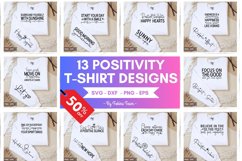 Positivity T-shirt Designs SVG Bundle, Sleeve T-shirt Product Image 1