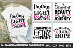 Cancer Awareness Quotes SVG, Cancer Shirt &amp; Craft Designs Product Image 1