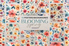 Blooming Spring 12 Digital Papers/Posters Product Image 1