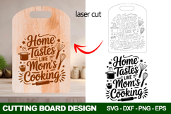 Home Tastes Like Mom’s Cooking Cutting Board SVG Product Image 1