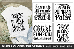 Fall Quotes SVG Designs | Fall Shirt &amp; Craft Designs Product Image 1