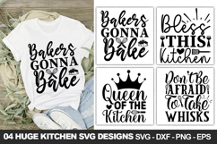 Kitchen Quotes SVG, Kitchen Towel &amp; Craft Designs Product Image 1