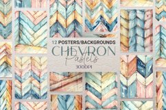 Pastel Chevron 12 Digital Papers/Posters Product Image 1