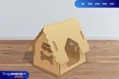 Puppy House SVG Laser Cutting File, Assemble Craft Product Image 1