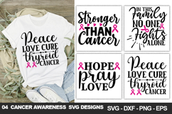 Thyroid Cancer Awareness SVG Bundle, Cancer Shirt &amp; Craft De Product Image 3