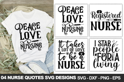Nurse Quotes SVG, Nurse Shirt &amp; Craft Designs Product Image 1
