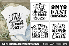 Funny Christmas Dog SVG for Shirts &amp; Crafts Product Image 1