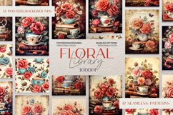 Vintage Cups, Books and Flowers Pack Product Image 1