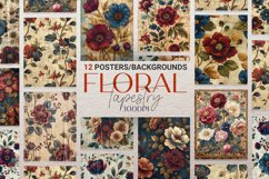 Floral Tapestry 12 Digital Papers/Posters Product Image 1