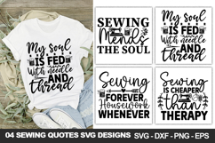 Sewing Quotes SVG Bundle, Sewing Shirt &amp; Craft Designs Product Image 5