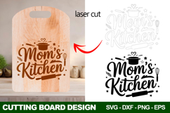 Mom&#039;s Kitchen SVG Cutting Board SVG - Laser Cutting Product Image 1