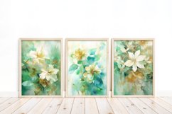 Teal and Gold Flowers, Posters, Backgrounds and Junk Journal Product Image 2