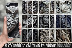 3D Owl Tumbler Sublimation Bundle - 3D Owl Tumbler Wrap Product Image 1