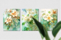 Teal and Gold Flowers, Posters, Backgrounds and Junk Journal Product Image 4