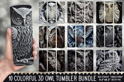 3D Owl Tumbler Sublimation Bundle - 3D Owl Tumbler Wrap Product Image 1