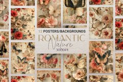 Romantic Nature Flowers and Butterflies 12 Digital Papers/Po Product Image 1