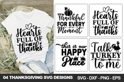 Thanksgiving Quotes SVG, Thanksgiving Shirt &amp; Craft Designs Product Image 1