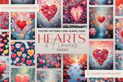 Hearts &amp; Flowers Posters and Patterns Product Image 1