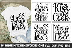 Kitchen Quotes SVG, Kitchen Towel &amp; Craft Designs Product Image 1