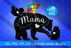 Mama Bear Autism svg, autism Proud mom svg cut file Cricut Product Image 1