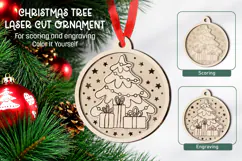 Christmas Tree Laser Ornament Scoring Engraving Glowforge Product Image 1