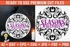 Seasons Creepings | Halloween Round Sign Product Image 1