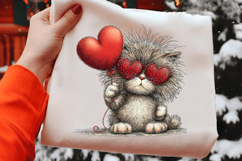 Maine Coon Love Balloon Valentine PNG Product Image 2