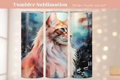 Maine Coon Tumbler Wrap Cat Tumbler Sublimation Designs 