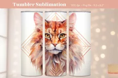 Maine Coon Tumbler Wrap Cat Tumbler Sublimation Designs 