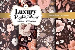Floral Digital Paper Seamless Patterns Product Image 1