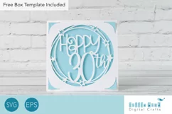 Happy 30th Birthday Card SVG, s40 insert cards Product Image 1