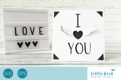 I Love You Valentine's Day Card with pop up wings Product Image 1