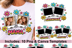 Custom Mama Kids Photo PNG Bundle, Mother's Day Canva Frame Product Image 7