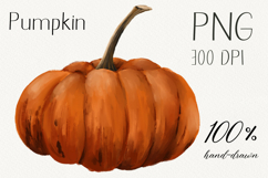 Pumpkin clipart|PNG for sublmation|Hand drawn illustration Product Image 1