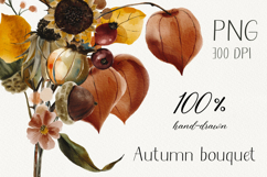 Hand-Painted Autumn Floral Watercolor Bouquet Product Image 1