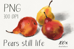 Pears Still Life. Hand painted illustration Product Image 1