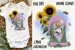 Summer Gnome Sublimation design PNG|Gnome clipart Product Image 1