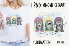 Summer Gnome Sublimation design PNG|Gnome clipart Product Image 1