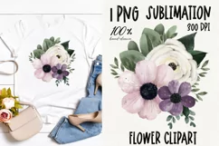 Flower bouquet sublimation design|Flower clipart|Floral PNG Product Image 1
