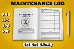 Amazon kdp maintenance logbook interior for kindle publisher Product Image 1
