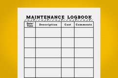 Amazon kdp maintenance logbook interior for kindle publisher Product Image 2