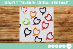 Heart and Cat Crochet Stitch Markers 3dprinting lasercut Product Image 3
